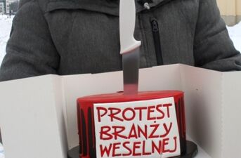 Protest branży weselnej w Białymstoku