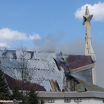 Pożar kościoła przy ul. Kolbego