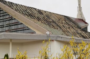 Kościół św. Maksymiliana Marii Kolbego po pożarze