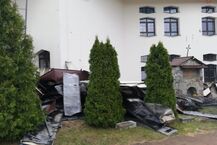 Kościół św. Maksymiliana Marii Kolbego po pożarze
