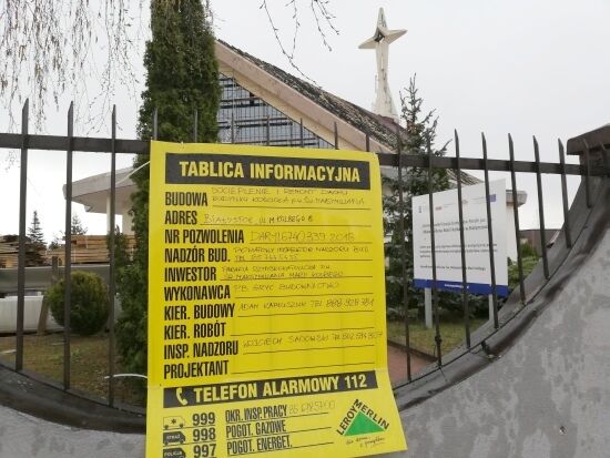 Kościół św. Maksymiliana Marii Kolbego po pożarze