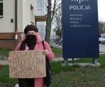 Protest przed Komendą Policji w Białymstoku