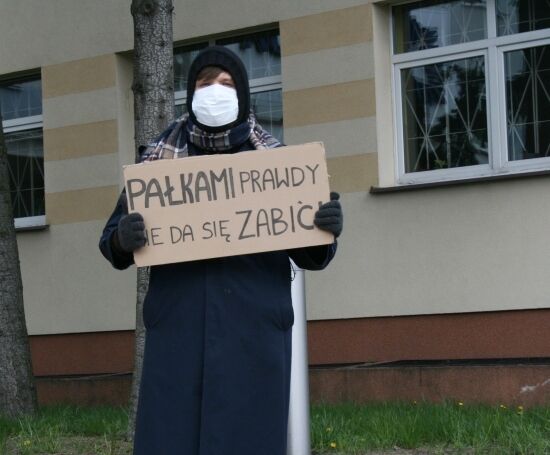 Protest przed Komendą Policji w Białymstoku