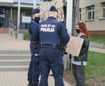 Protest przed Komendą Policji w Białymstoku