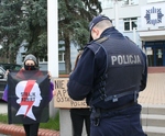 Protest przed Komendą Policji w Białymstoku