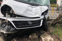 Wypadek z działem dwóch busów w Knyszynie