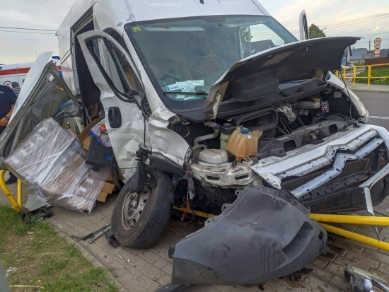 Wypadek z działem dwóch busów w Knyszynie