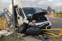 Wypadek z działem dwóch busów w Knyszynie