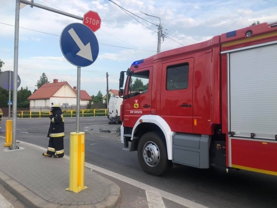 Wypadek z działem dwóch busów w Knyszynie