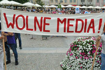 Protest "Wolne media"