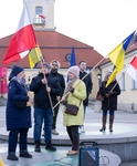 Manifestacja na Rynku Kościuszki po ataku na Ukrainę