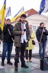 Manifestacja na Rynku Kościuszki po ataku na Ukrainę