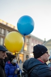 Manifestacja na Rynku Kościuszki po ataku na Ukrainę