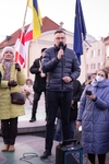 Manifestacja na Rynku Kościuszki po ataku na Ukrainę