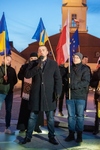 Manifestacja na Rynku Kościuszki po ataku na Ukrainę