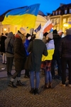 Manifestacja na Rynku Kościuszki po ataku na Ukrainę