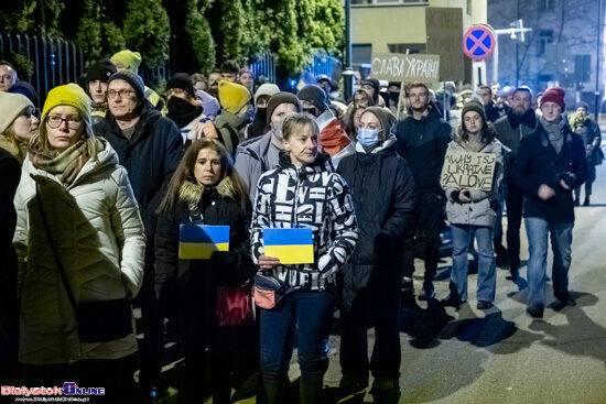 Protest \"Białystok solidarny z Ukrainą\"