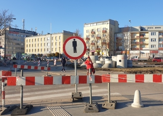 Prace przy dworcu PKP