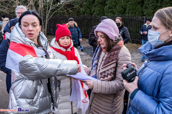 Manifestacja pod konsulatem Białorusi