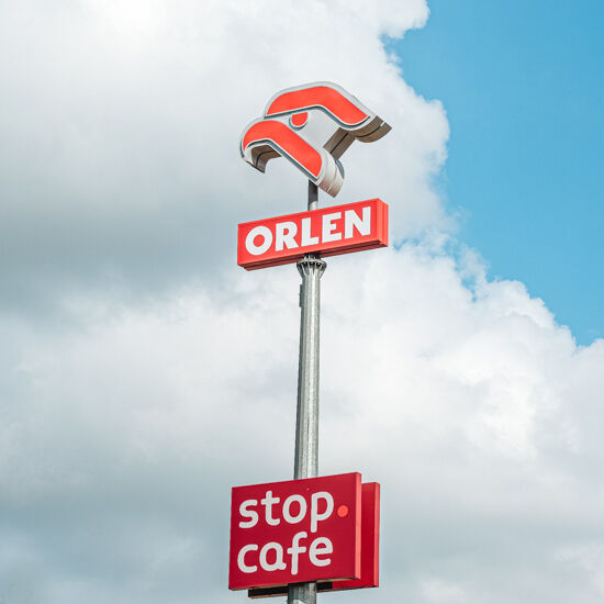 Protest na stacji Orlen