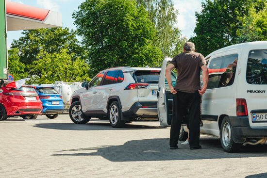 Protest na stacji Orlen