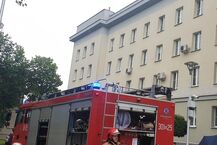 Ewakuacja Komendy Wojewódzkiej Policji