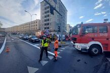 Wypadek z udziałem karetki w centrum Białegostoku