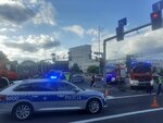 2022.07.28 - Wypadek z udziałem karetki w centrum Białegostoku