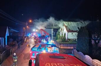 Pożar domu w Zadworzanach