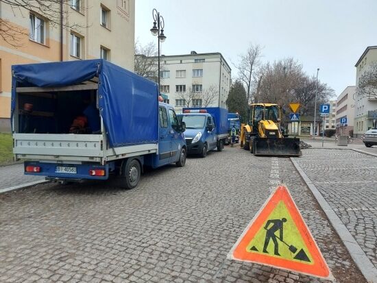 Zapadlina na ul. Grochowej