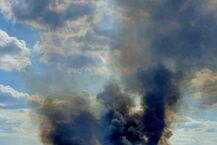 Pożar przy Jeziorze Zygmunta Augusta