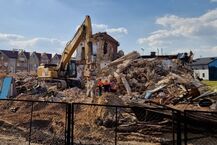 Rozbiórka dworca PKP w Łapach