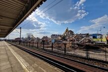 Rozbiórka dworca PKP w Łapach