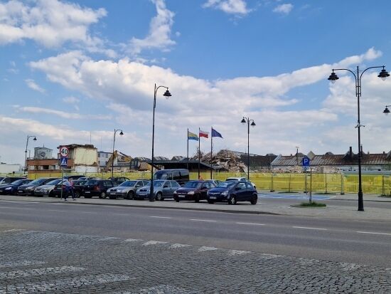 Rozbiórka dworca PKP w Łapach