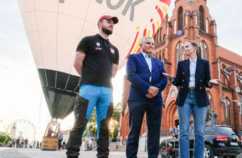 Prezentacja balonu sportowego Miasta Białystok