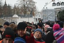 Youtuberzy rozdawali prezenty na Rynku Kościuszki