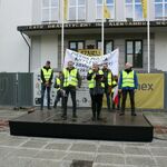 Protest branży drzewnej w Białymstoku 