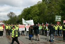 Protest branży drzewnej w Białymstoku 