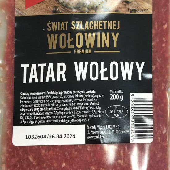 Wycofany tatar wołowy