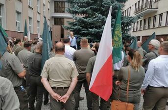 Ogólnopolski protest leśników w Białymstoku