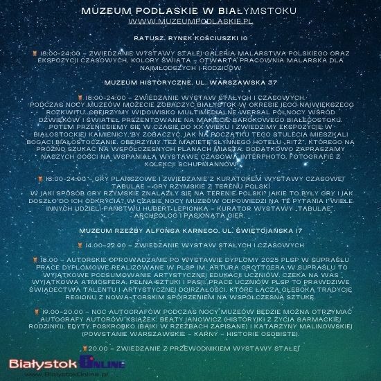 Noc Muzeów Białystok 2025