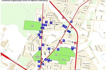 Zmiany organizacji ruchu w rejonie cmentarzy