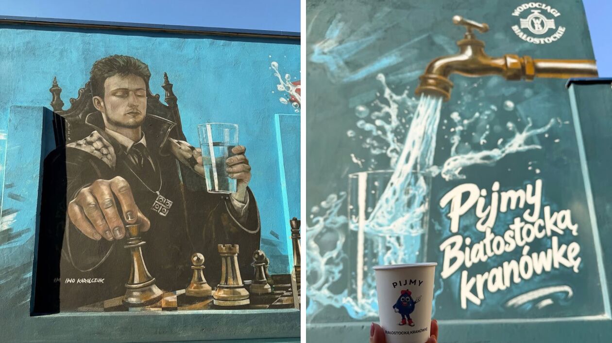 Nowy mural w mieście. Ma zachęcać do picia białostockiej kranówki