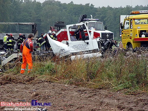 Wypadek na trasie Białystok - Warszawa