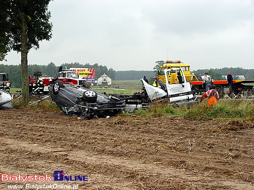 Wypadek na trasie Białystok - Warszawa