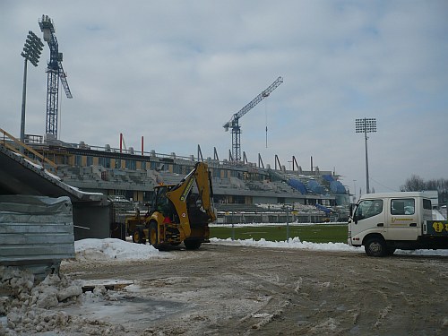 Widok stadionu od ul. Ciołkowskiego