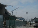 Widok stadionu od ul. Ciołkowskiego