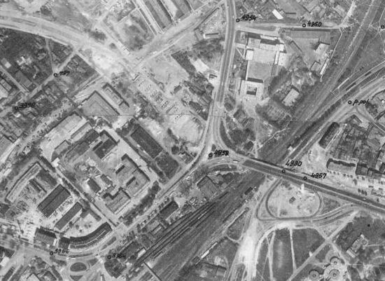 Miejsce pod przyszły wiadukt Dąbrowskiego i ul. Gagarina