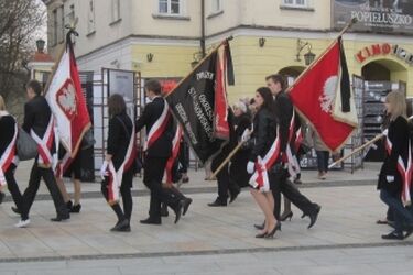 Białostcka młodzież na uroczystościach w Warszawie