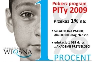 Zainwestuj 1% swojego podatku w Stowarzyszenie Wiosna